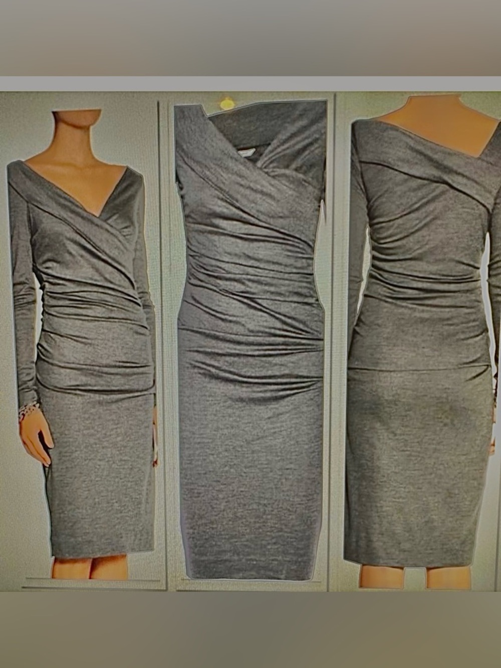 RARE Diane von Furstenberg Bentley Ruched Fitted Dress Medium